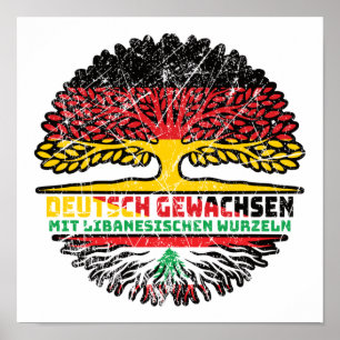 Poster Liban Libanais Allemand Allemagne Arbre