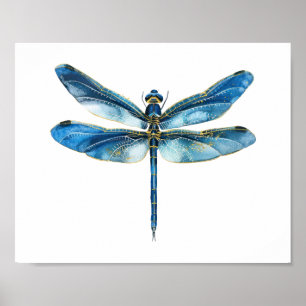 Poster Libellule bleue
