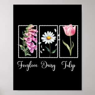 Poster Libéral Floral Subtil Résister Protestation Digita
