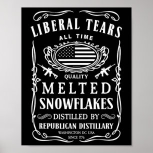 Poster Libéral Larmes Chemise Drôle Républicain Conservat