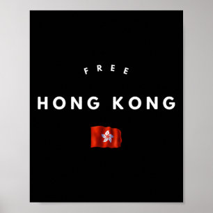 Poster Libérez la démocratie de Hong Kong maintenant #fre
