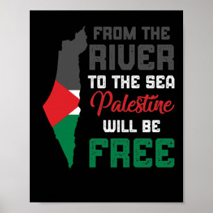 Poster Libérez la Palestine Mettre fin au drapeau de l'o