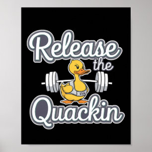 Poster Libérez Quackin Gym Bodybuilding —