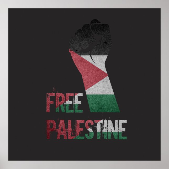 Poster liberté de la palestine libre pour la palestine (Devant)
