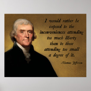 Poster Liberté de Thomas Jefferson