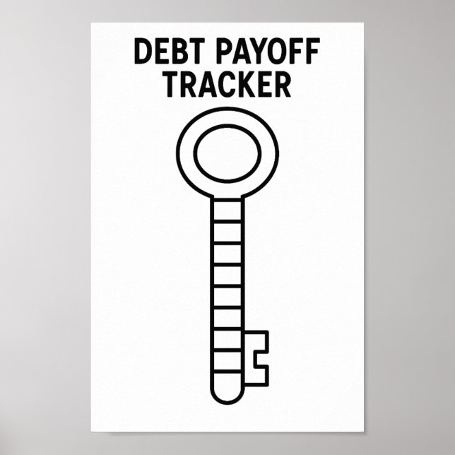 Poster Liberté financière. Suivi des paiements de la dett (Devant)