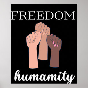 Poster Liberté humanité égalité des droits de l'homme