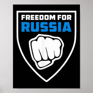 Poster Liberté Légion Pour La Russie Anti-Guerre Drapeau 