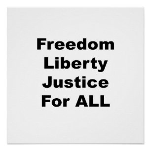 Poster Liberté, liberté et justice pour tous