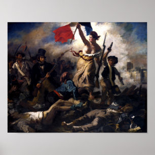 Poster Liberté menant les personnes -- Révolution