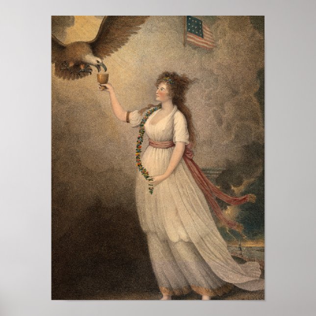 Poster Liberté, sous la forme de la déesse de la jeunesse (Devant)