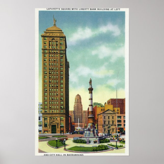Poster Liberty Bank Bldg, hôtel de ville (Devant)