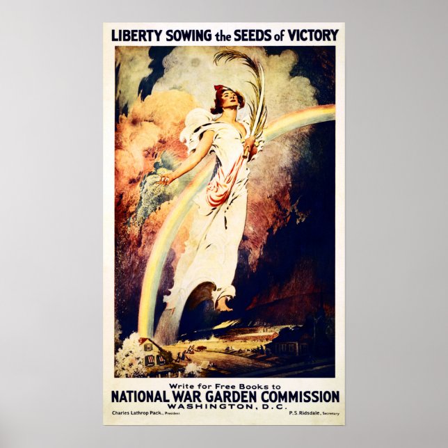 Poster Liberty semer les graines de la victoire ! Washing (Devant)