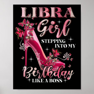 Poster Libra Girl Entrant Dans Mon Anniversaire Comme Un 