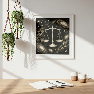 Poster Libra Zodiaque Céleste Astrologie