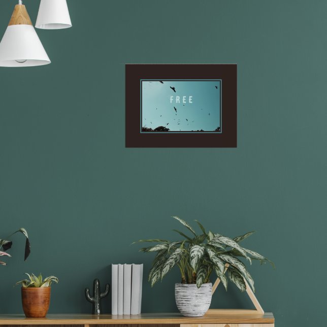 Poster Libre circulation des oiseaux dans le ciel (Salon 1)