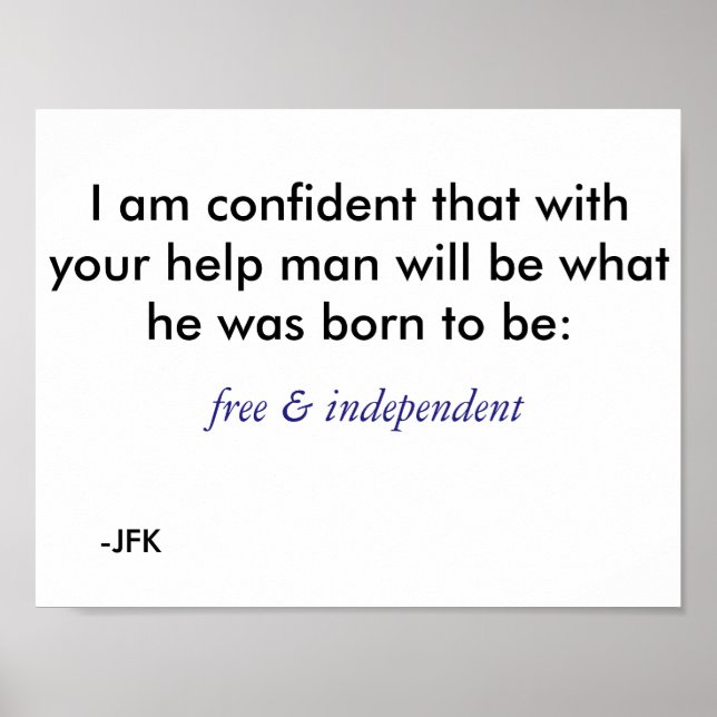 Poster Libre et indépendant - bleu (Devant)