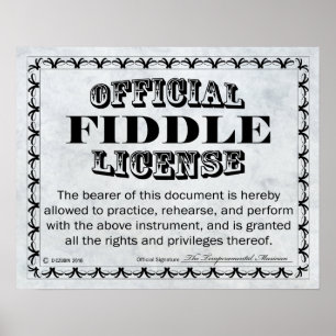 Poster Licence Fiddle