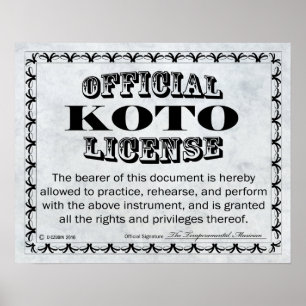 Poster Licence Koto