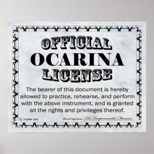 Poster Licence Ocarina