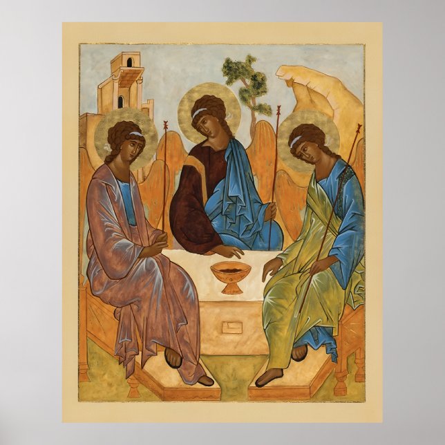 Poster L'icône de la Sainte Trinité (Devant)