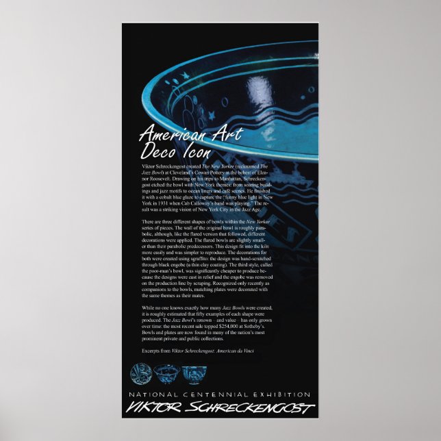 Poster L'Iconique Bowl de Jazz de Viktor Schreckengost (Devant)