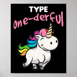 Poster Licorne de sensibilisation au diabète diabétique T