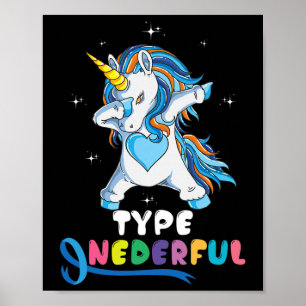Poster Licorne Incroyable Dub Sensibilisation au diabète