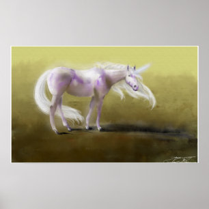 Poster Licorne pourpre rougeoyante