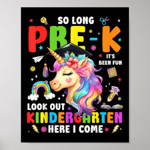 Poster Licorne si longtemps pré-maternelle diplômé jardin