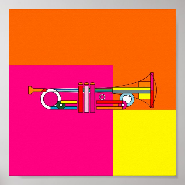 Poster-Liebe der Kunst-NeonTrumpet Poster (Vorne)