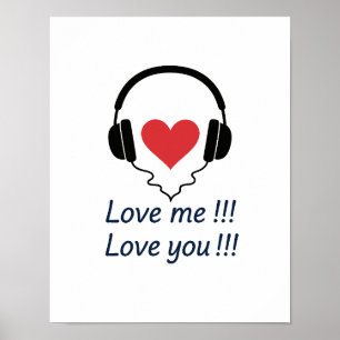 Poster Liebe ich Liebe Sie