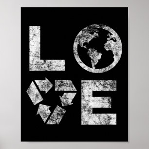Poster Liebe Jour des terres 90s Enfants Recyclés Vintage