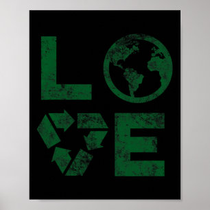Poster Liebe Jour des terres 90s Enfants Recyclés Vintage
