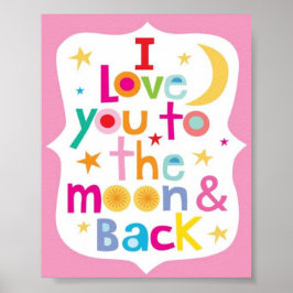 Poster - Liebe zum Mond und zurück