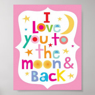 Poster - Liebe zum Mond und zurück