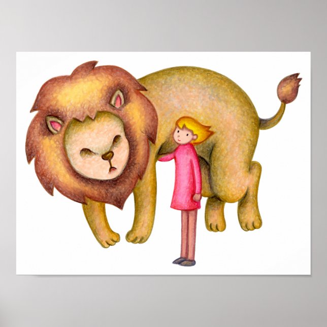 Poster Lien avec un lion (Devant)