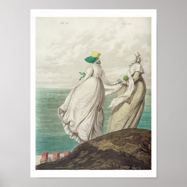 Poster Lieu de baignade, de la "Galerie de la Mode", 1797 (Devant)