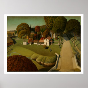 Poster "Lieu de naissance d'Herbert Hoover" par Grant Woo