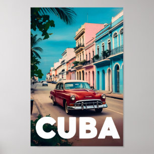 Poster Lieu de voyage célèbre de Cuba