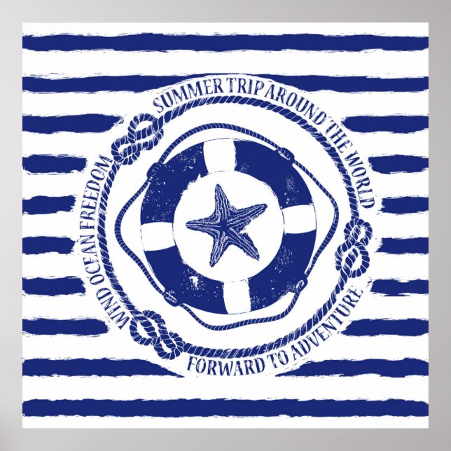 Poster Lifebuoy Et Starfish (Devant)