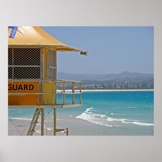 Poster Lifeguard Tower Coolangatta Qld Australien (Vorne)