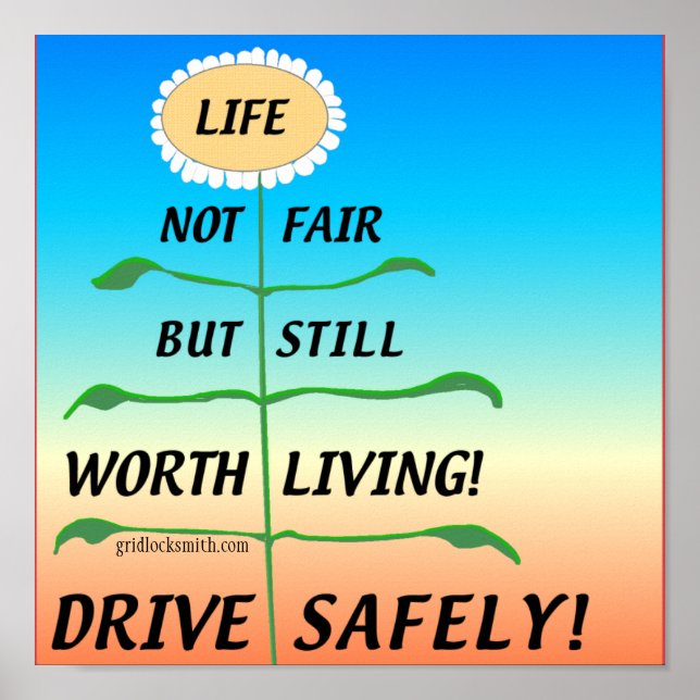 Poster LifeNotFair-DriveSafely ! (Devant)