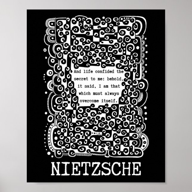 Poster Lifes SECRET citation de Nietzsche (Devant)