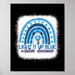 Poster Light It Up Blue Rainbow