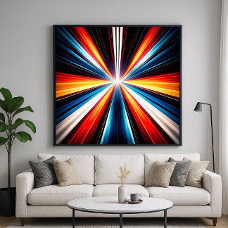 Poster Light Speed Stripes Art