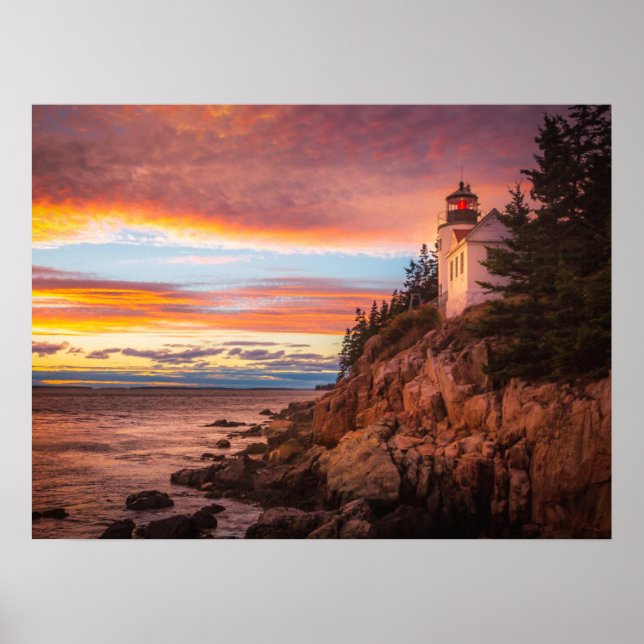 Poster Lighthouses | Acadia National Park Maine (Devant)