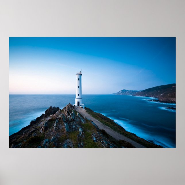 Poster Lighthouses | Cabo Home Lighthouse Cangas Spain (Devant)
