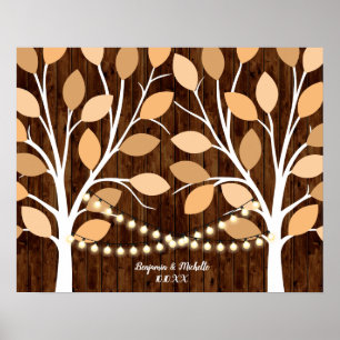Poster Lights - 25 Signature Guest Book Alternative