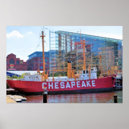 Poster Lightship Chesapeake (et Aquarium National)